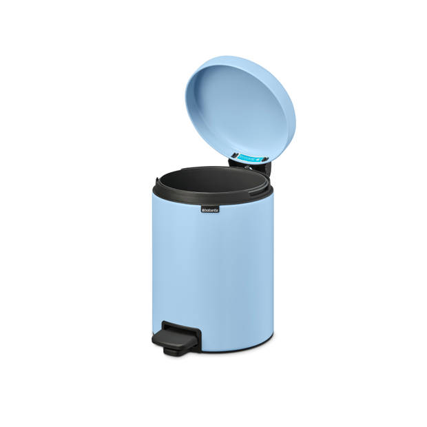 Brabantia NewIcon pedaalemmer 5 liter met kunststof binnenemmer - Dreamy Blue