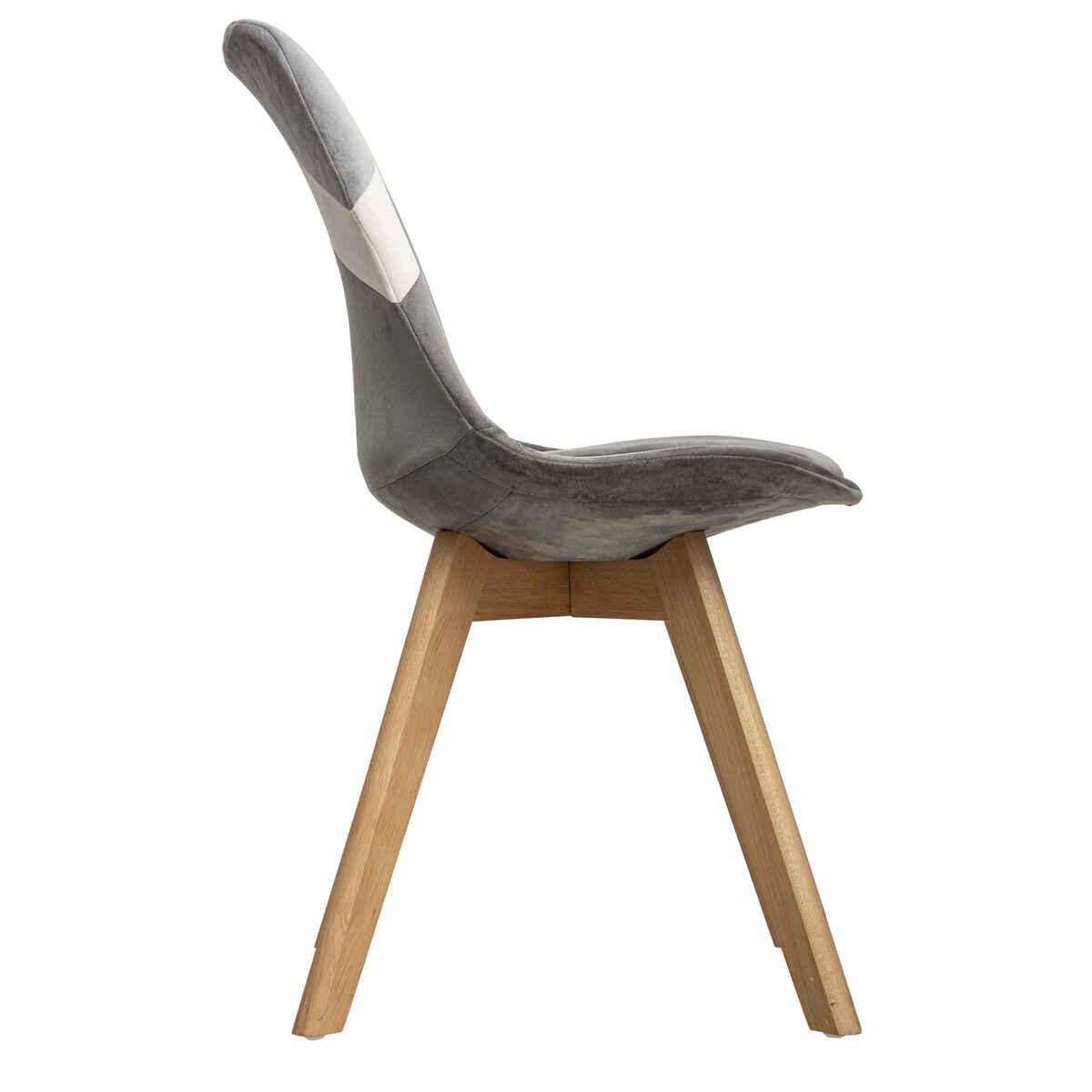 CHAISE DINER PATCHWORK GRIS BAYA