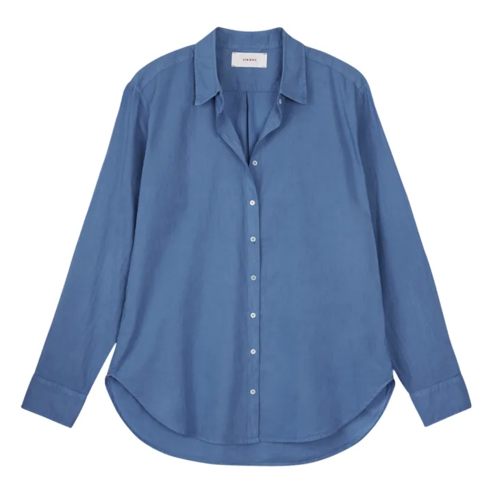 Xirena Chemise Beau Popeline de Coton | Bleu paon