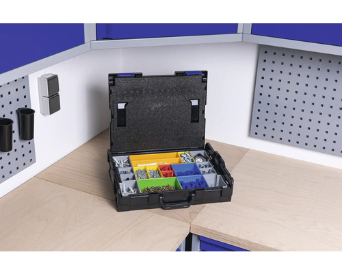 Gereedschapskoffer met kleine onderdeleninzetstuk Industrie L-BOXX 102 maat 1 445 x 118 x 358 mm zwart