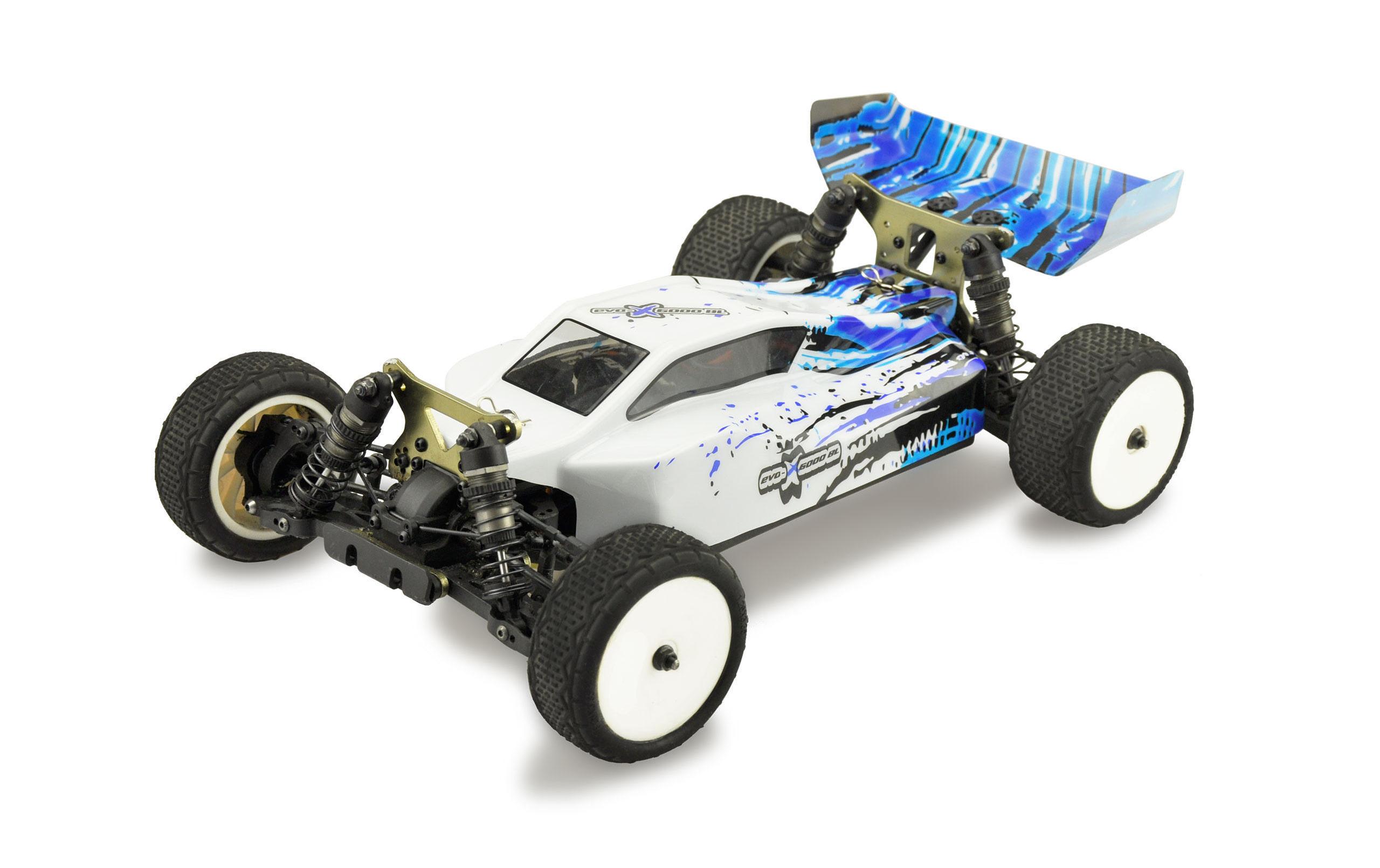 Buggy EVO-X 6000 Competition, Blau RTR, 1:10<br>Racing-Buggy mit einstellbarem Fahrwerk und Brushless Antrieb
