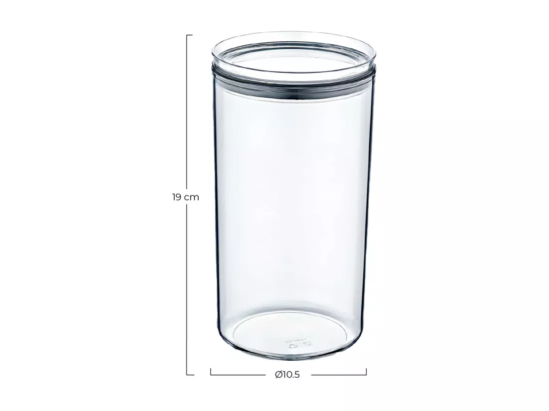Grand récipient alimentaire rond hermétique Ø10,5x19cm 7house