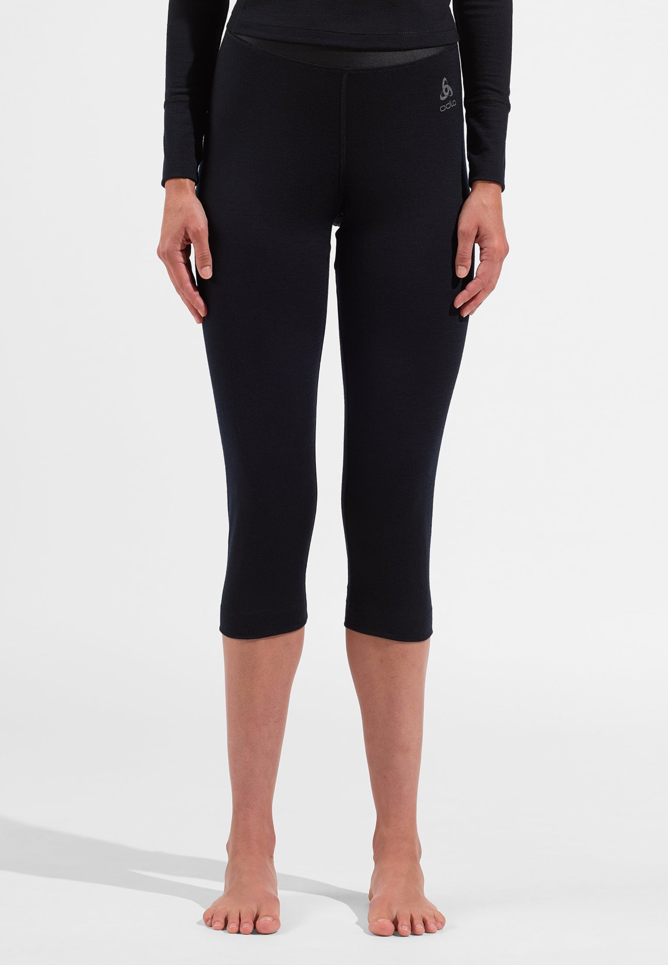 Natural Merino 200 Base Layer 3/4 Tights in black