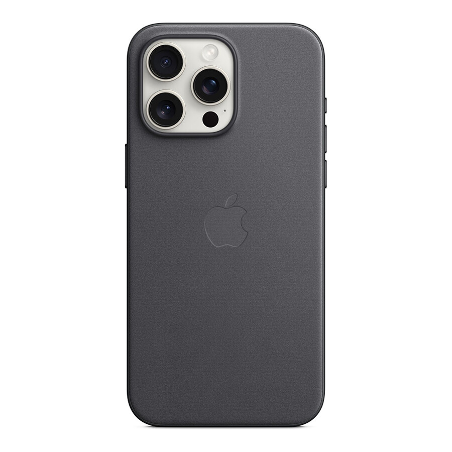 Apple Coque en tissage fin avec MagSafe pour iPhone 15 Pro Max - Noir