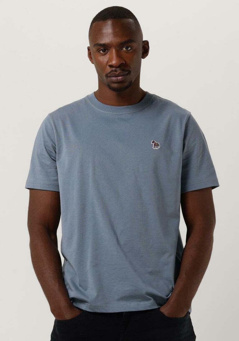 PS PAUL SMITH lichtblauwe ps paul smith t-shirt mens ss reg fit tshirt zebra badge