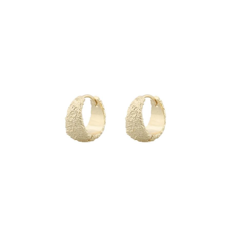 SNÖ of Sweden Florence Ring Earring Plain Gold 13,5mm