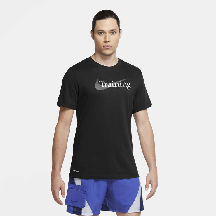 Nike Dri Fit Swoosh Traenings T Shirt Sort