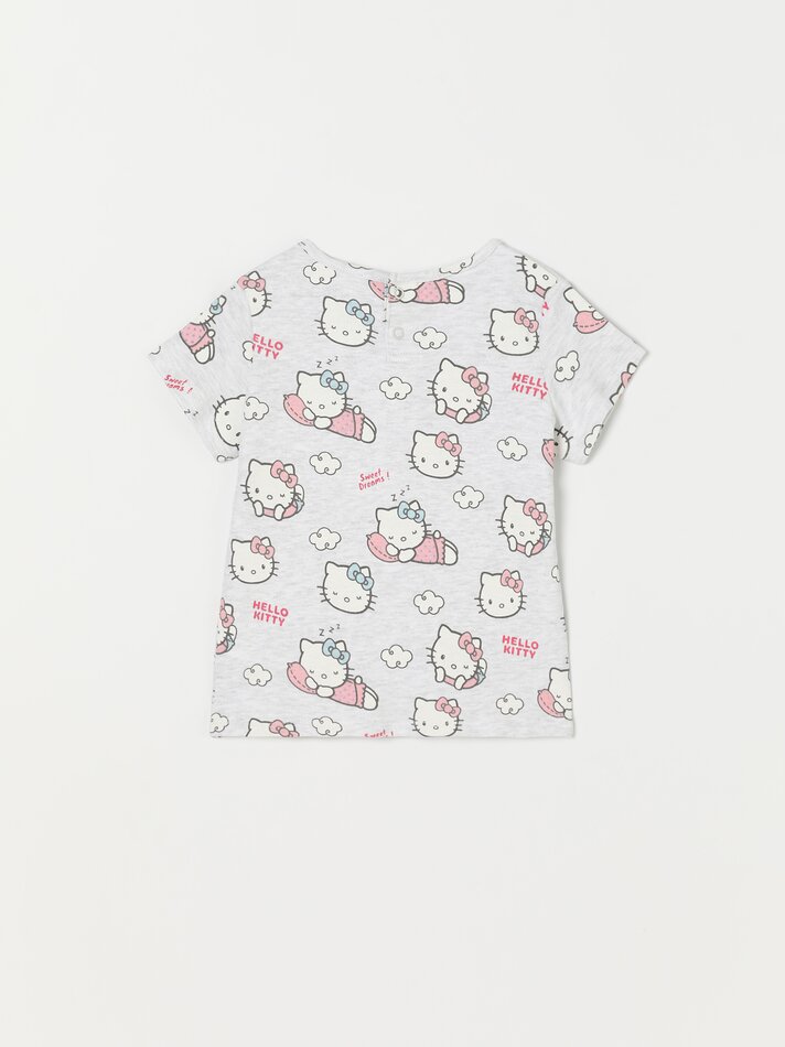 Conjunto de pijama Hello Kitty ©Sanrio com 2 peças - Cinza Mesclado