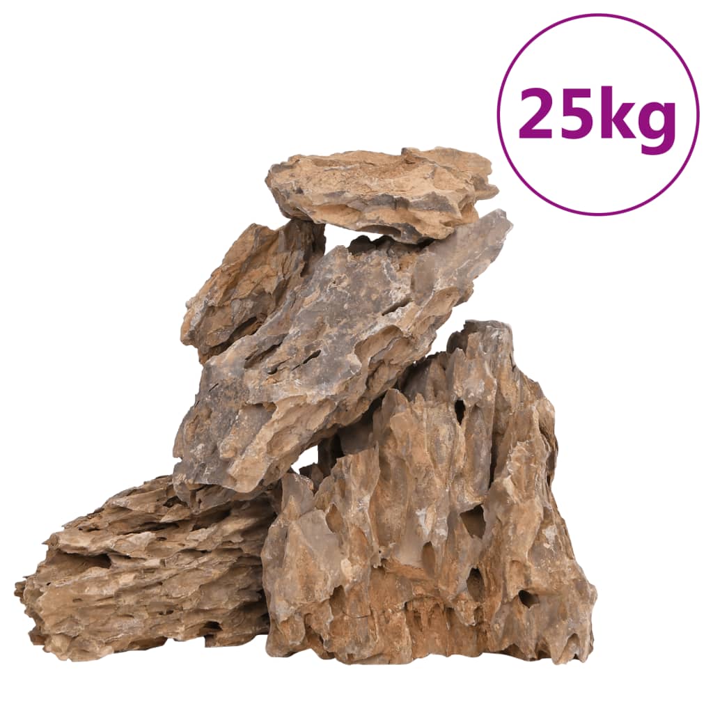 vidaXL Pedras de Dragão Cores Sortidas 25 kg 10-30 cm