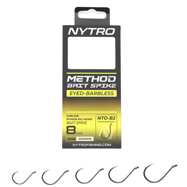 Bas de ligne Nytro NTO-B2 Sans ardillon Pointe à appât Méthode 10cm (8 pièces)