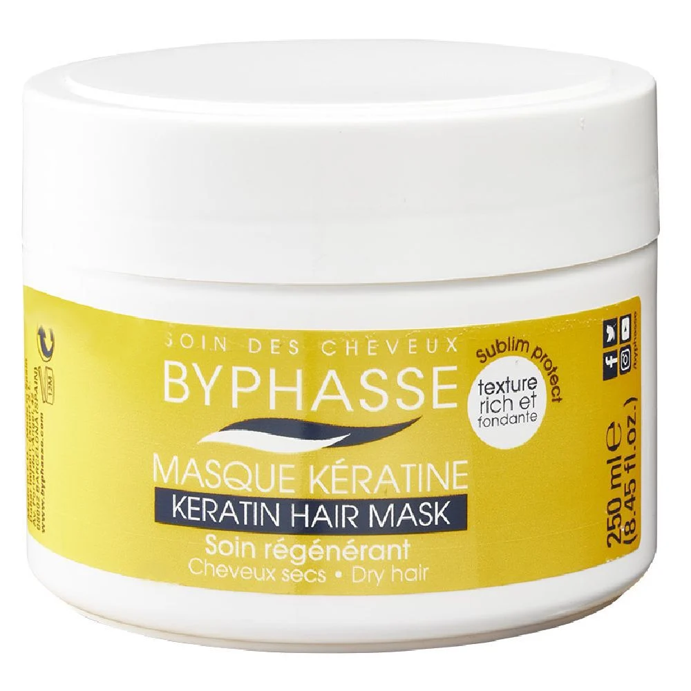 Masque capillaire kératine Byphasse cheveux secs 250 ml