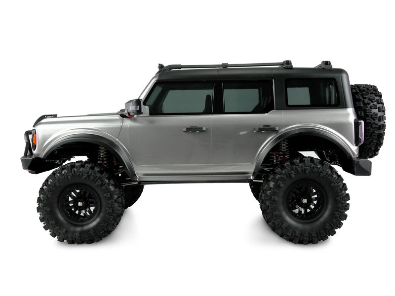 Amewi Scale Crawler AMXRock CT10 Caballo 4WD Grau, ARTR, 1: Rock Crawler mit Portalachsen, 2-Gang Getriebe, Differentialsperren und Seilwinde