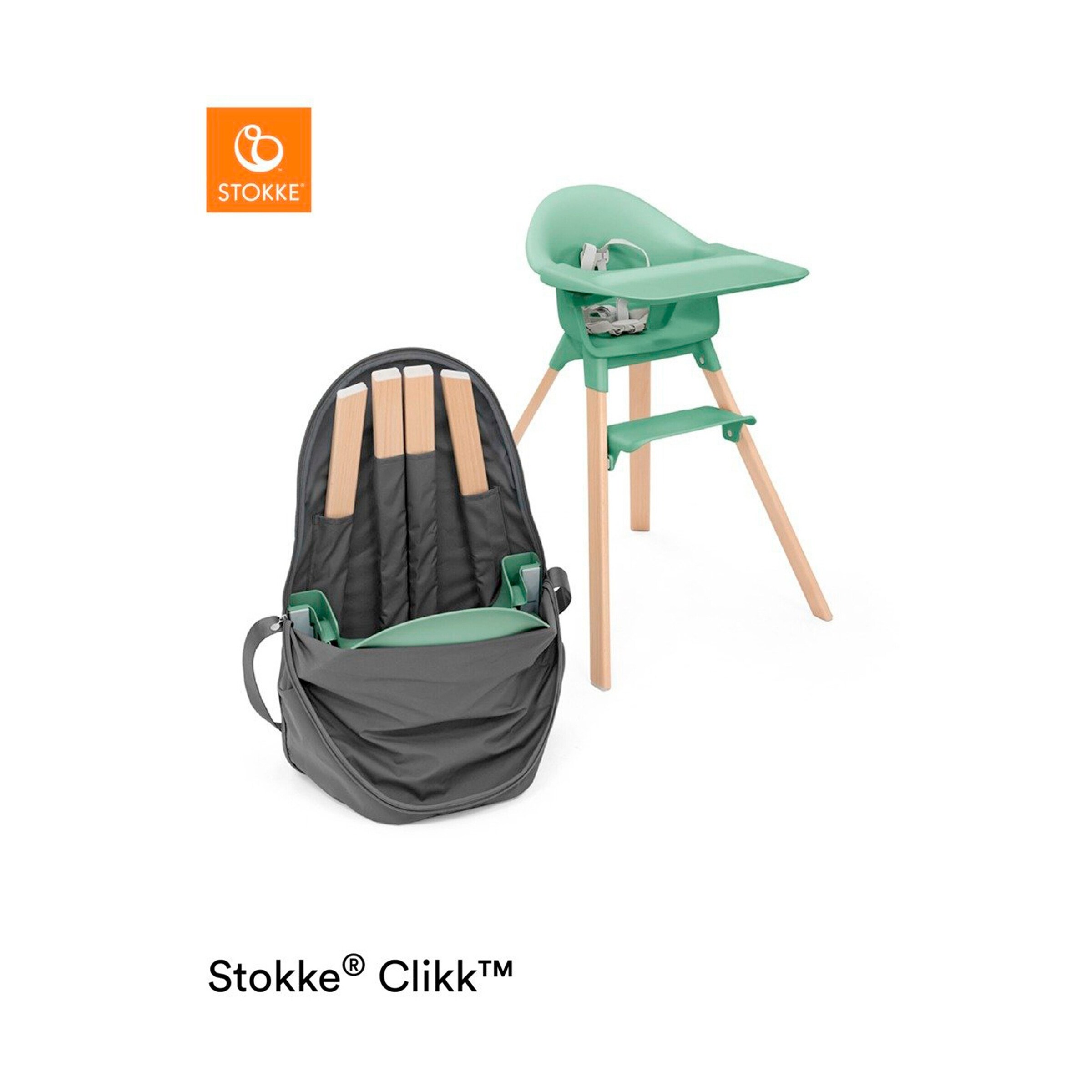 Stokke® - CLIKK™ Bundle Hochstuhl Clikk inkl. Travel Bag Midnight Black