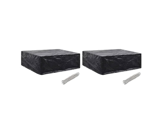 VIDAXL - Housse de table extérieur Housses de salon de jardin 2 pcs 8 œillets 250x210x90 cm