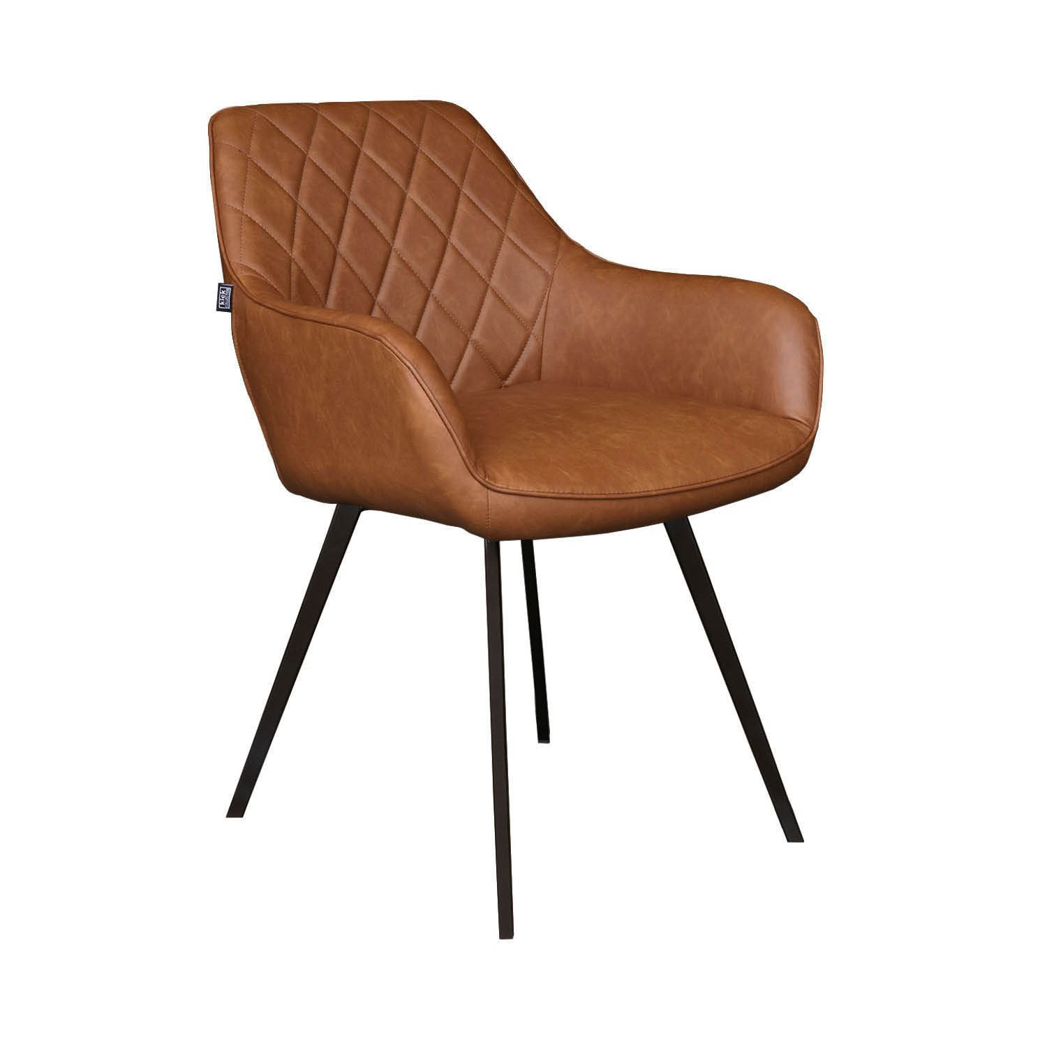 Kick eetkamerstoel Karl Cognac PU