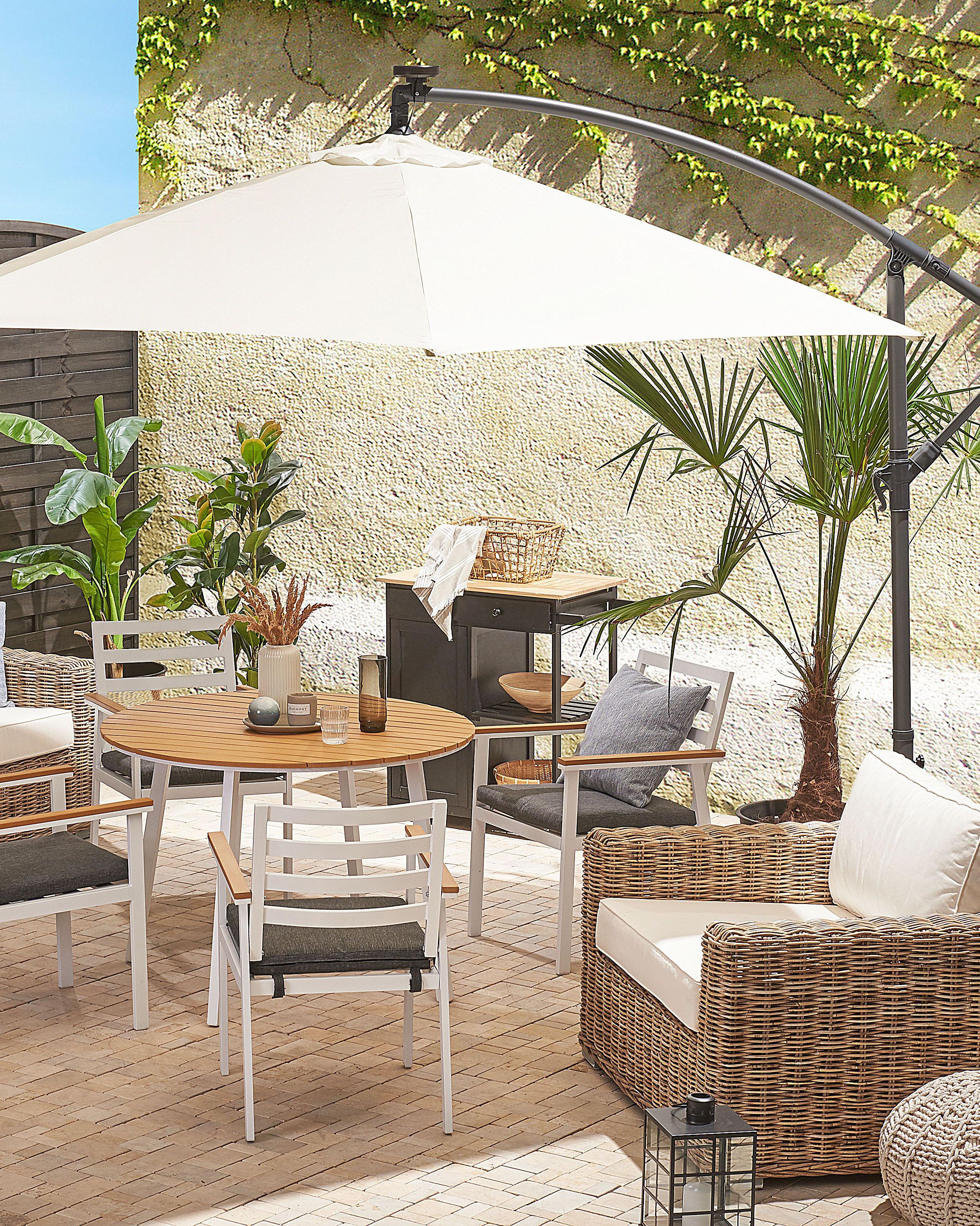 Zweefparasol LED 285 cm CORVAL Beige