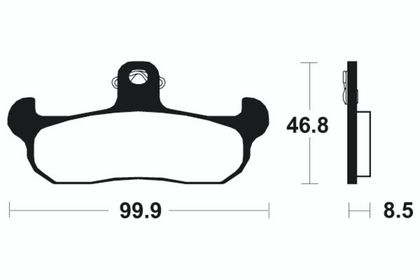 Plaquettes de freins Tecnium MX/Quad métal fritté - MO108