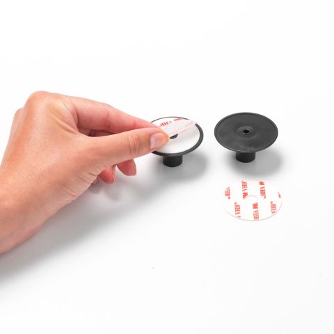 ReNew Handdoekhaakjes, set van 2, inclusief schroeven en tape - Dark G