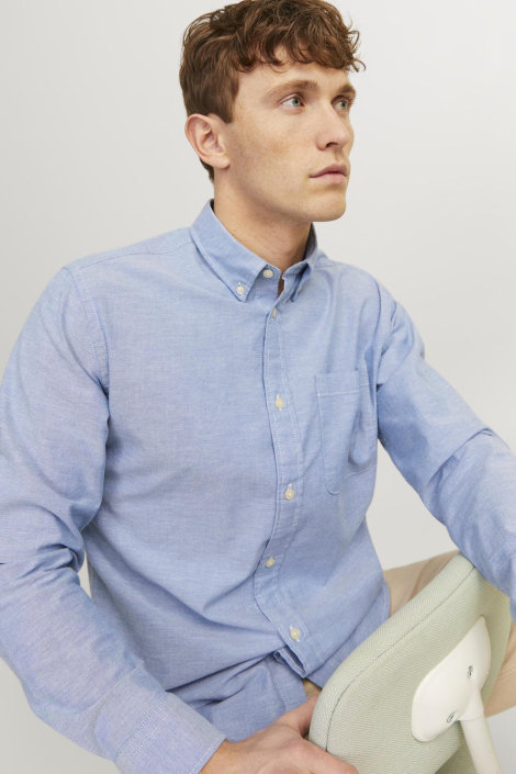 Jack & Jones blauwe heren overhemd