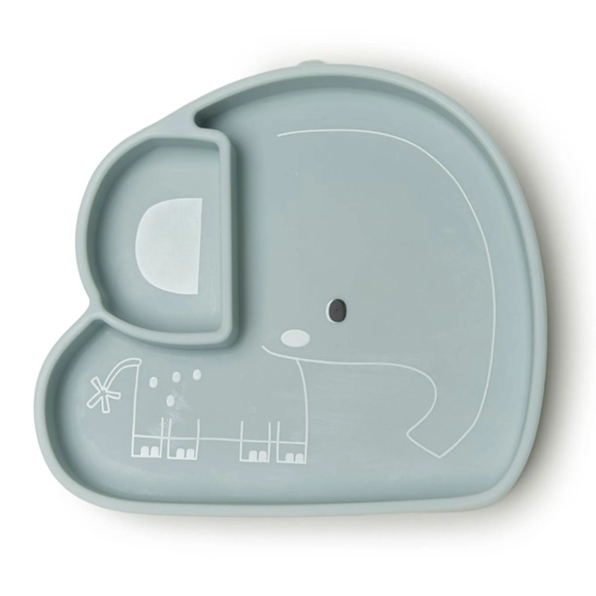 Loulou Lollipop Assiette en Silicone - Éléphant