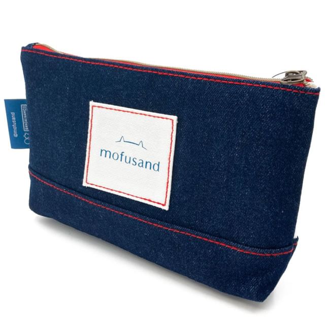 Sun-Star Stationery - mofusand Denim Zipper Pouch (Burger)
