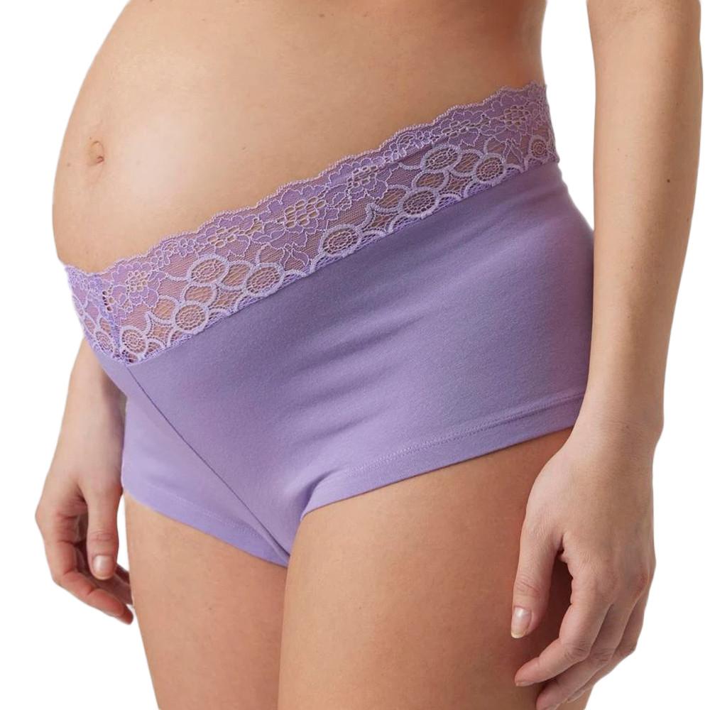Mamalicious X2 Culottes de Grossesse Écru/Violet Femme Mamalicious Modal