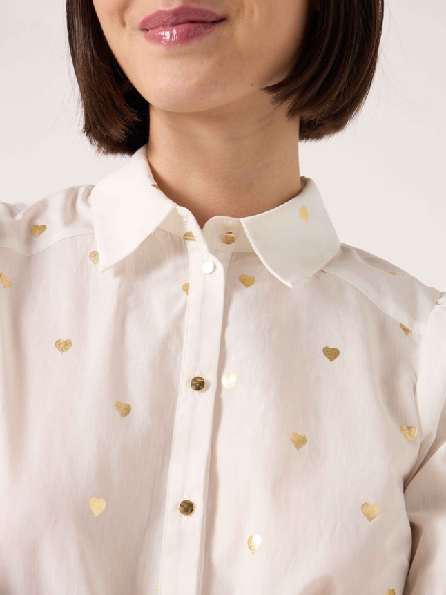 Chemise imprimé coeur