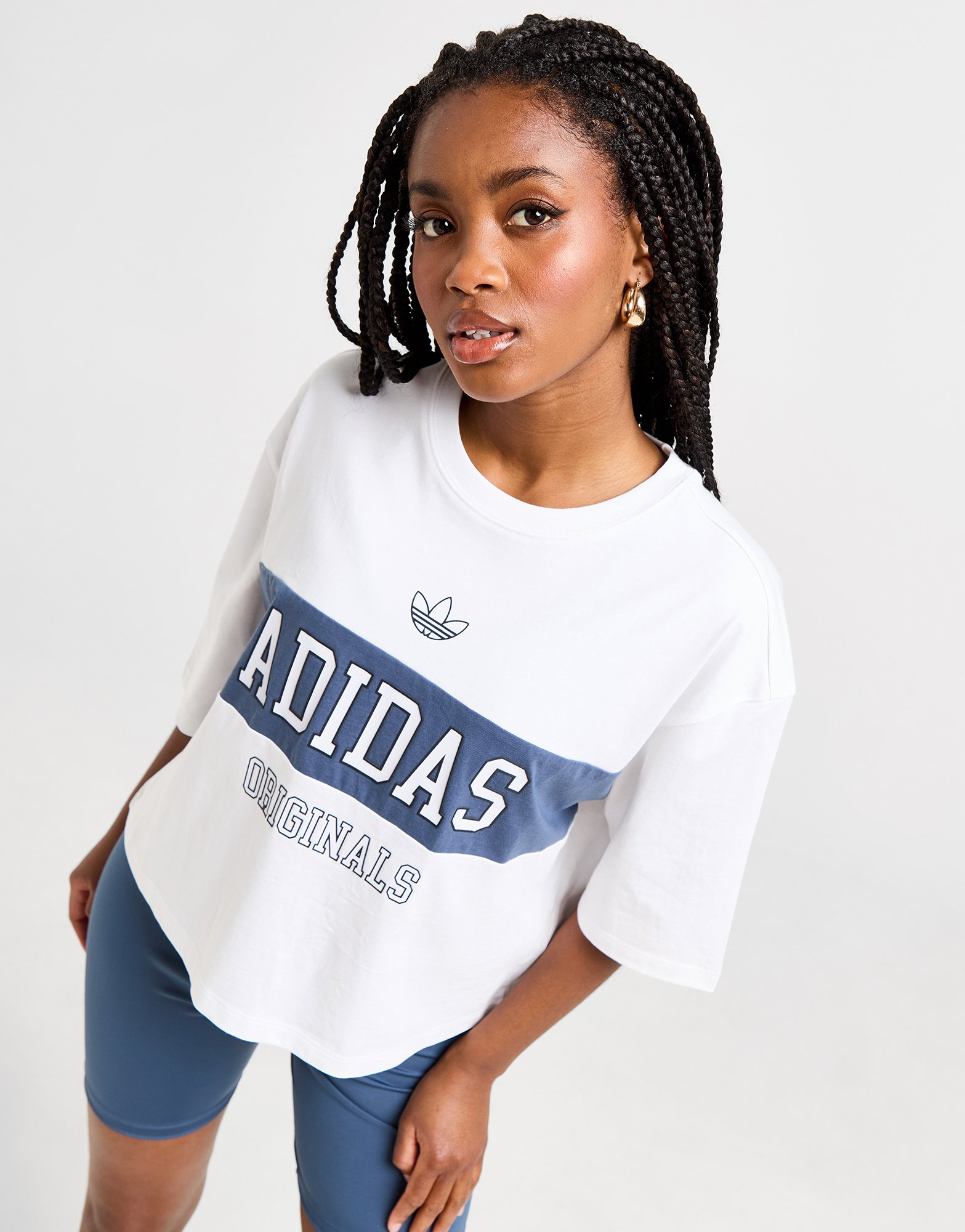 adidas Originals T-shirt Varsity Crop Panel Femme