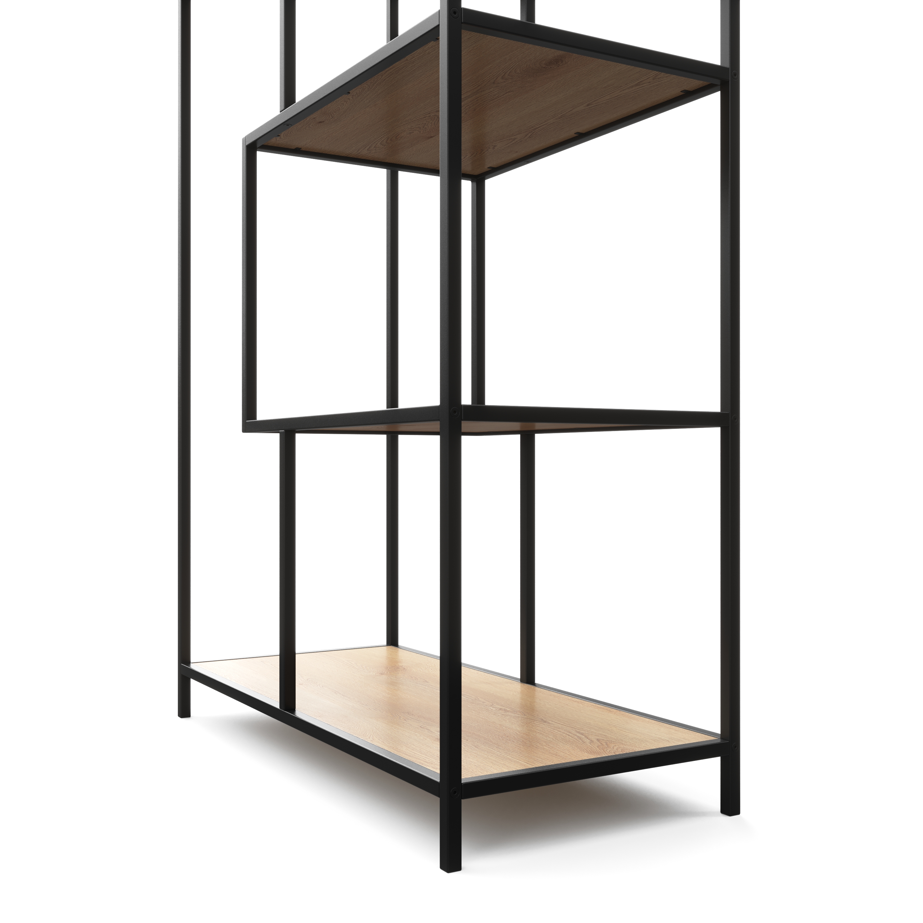 Bücherregal SEAFORD  77 x 185 cm braun/schwarz