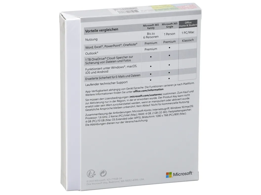 Microsoft Office Home and Student 2019 - Bokspakke - 1 PC/Mac - mediefri, P6 - Win, Mac - Tysk - Eurozone