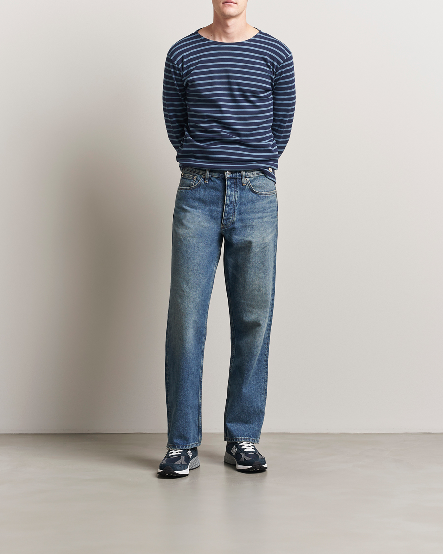Armor-lux Houat Héritage Stripe Long Sleeve T-Shirt Deep Marine/Bluefin