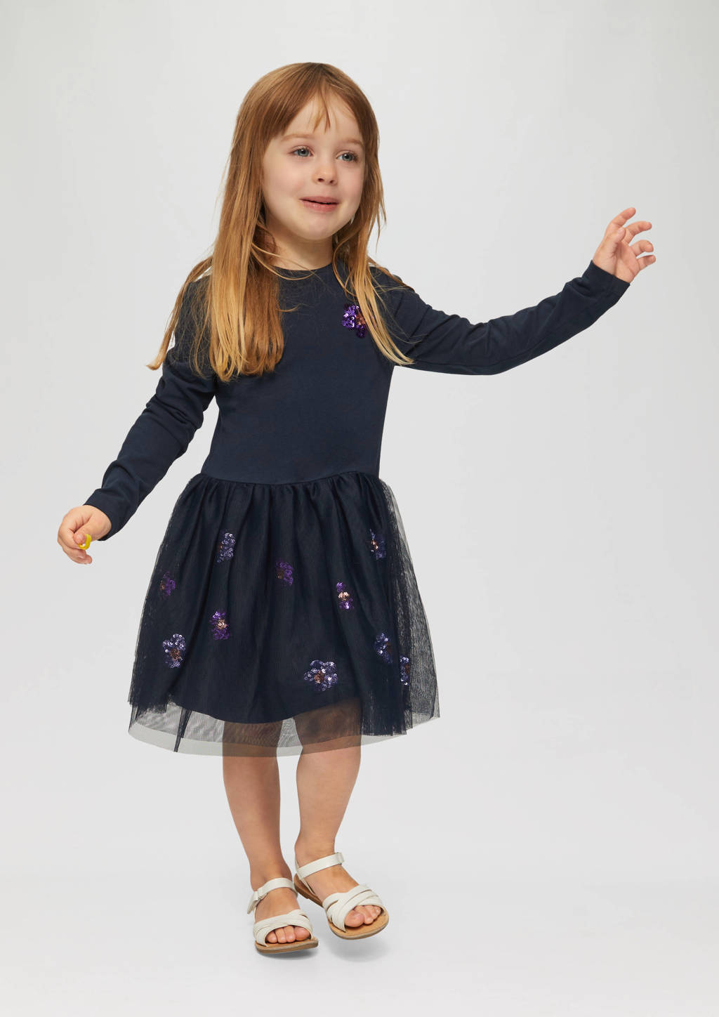 s.Oliver jurk met printopdruk donkerblauw