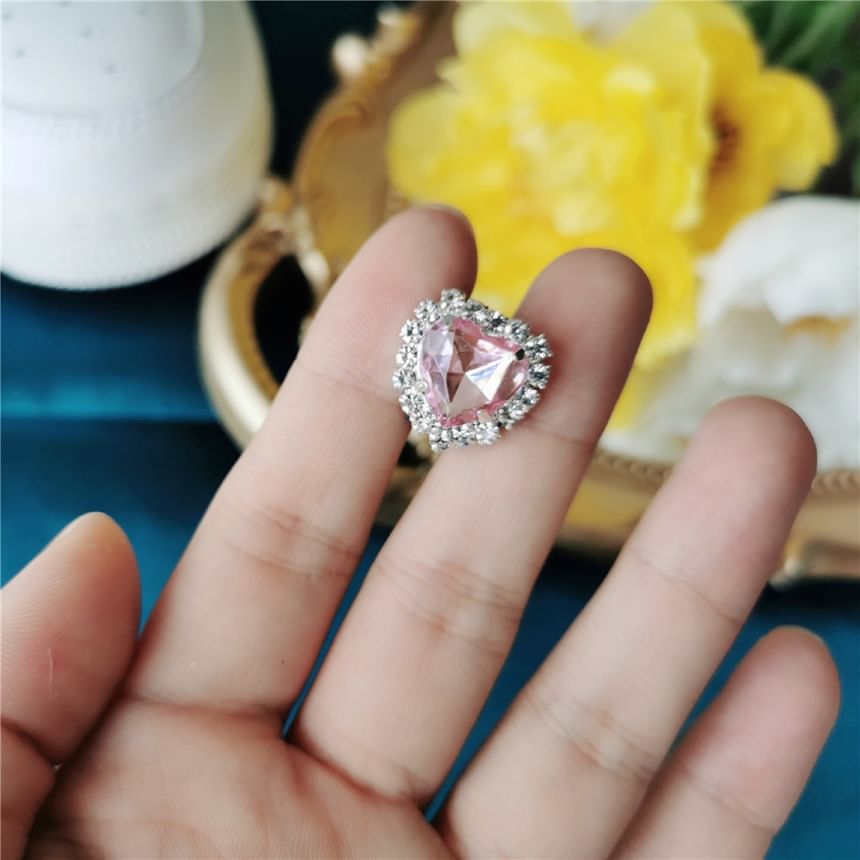 Epoch - Hartvormige schoenveter met strass-steentjes
