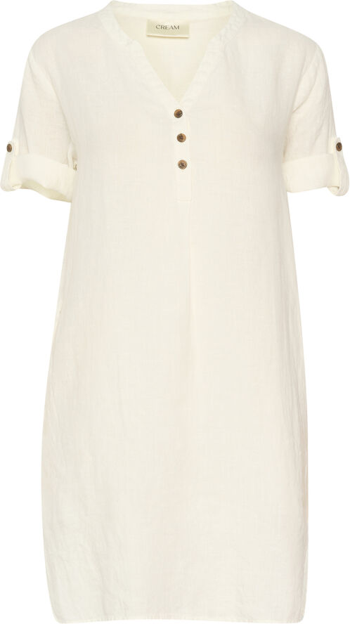 Cream CRBellis Caftan Short Dress - Molli Snow white