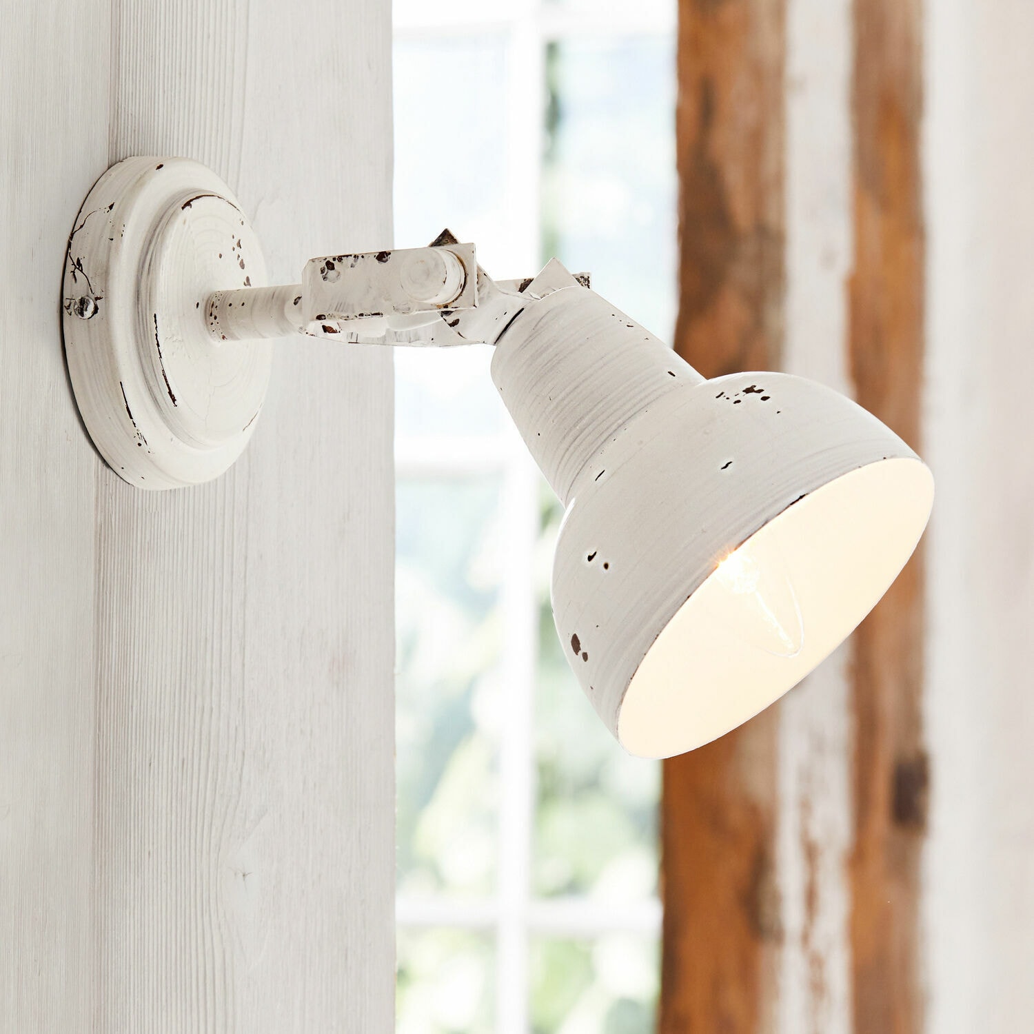 Wandlampe Rieke antikweiß
