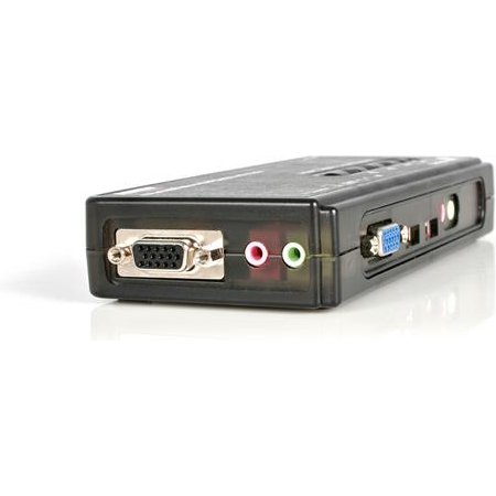 StarTech.com Kit commutateur noir KVM USB 4 ports avec audio et câbles