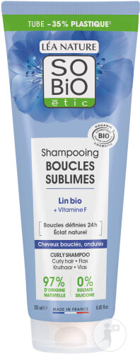 So'Bio Étic Shampoing Boucles Sublimes Lin Bio Et Vitamine F Bio Tube 250ml