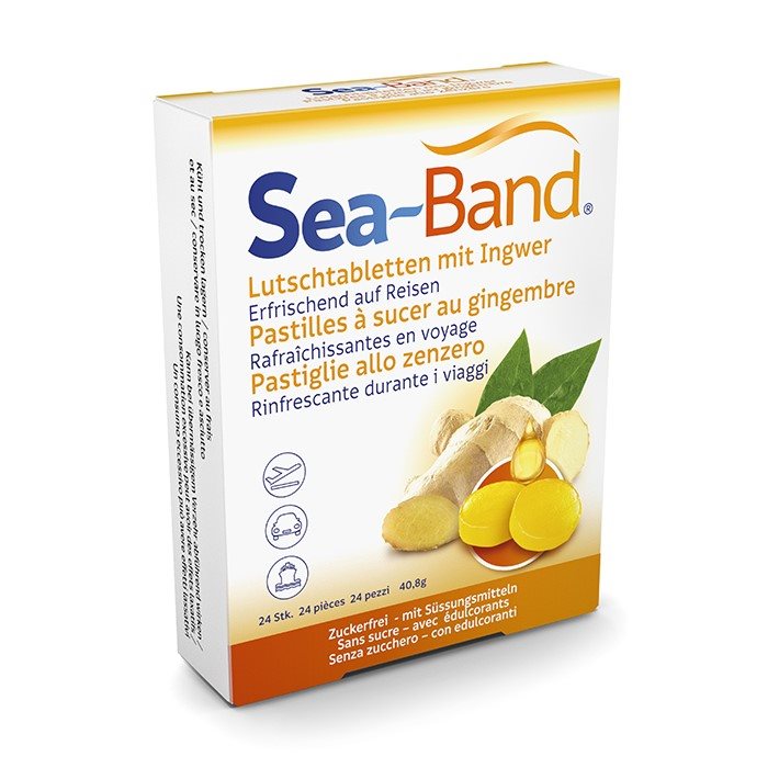 SEA-BAND Ingwer Lutschtabletten<br>24 Stück, Pastillen