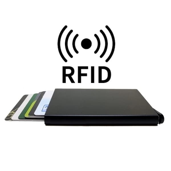 Smart korthållare skjuter Fram 5 kort - RFID Säker