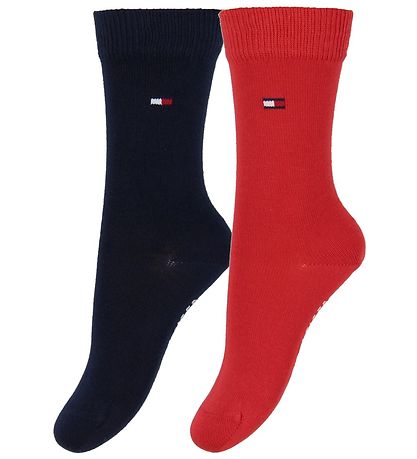 Tommy Hilfiger Strømper - 2-pak - Basic - R?d/Navy