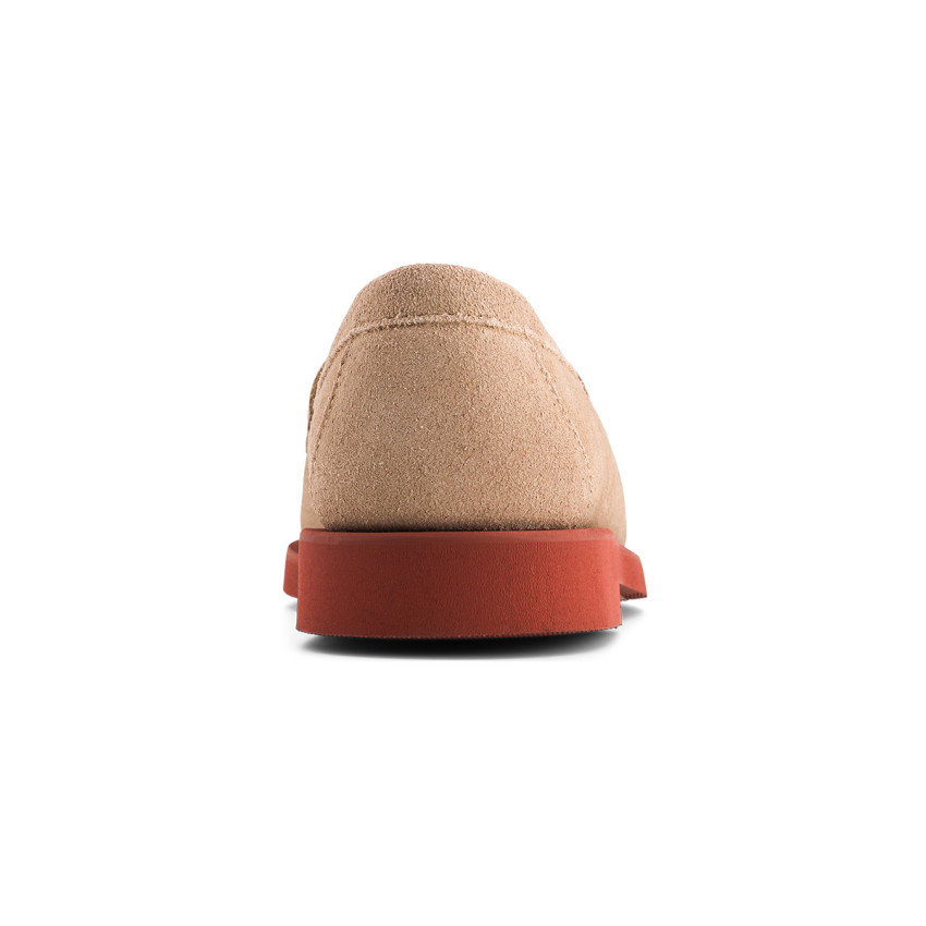 RYAN SUEDE POLARIS BEIGE CAMEL RED MOCASSIN-Mocassin pour homme en suede