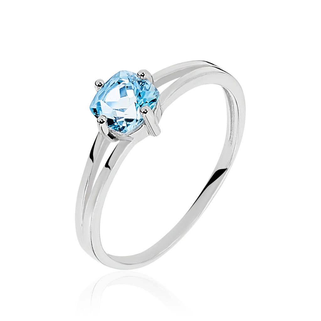 Bague Mahina Or Blanc Topaze