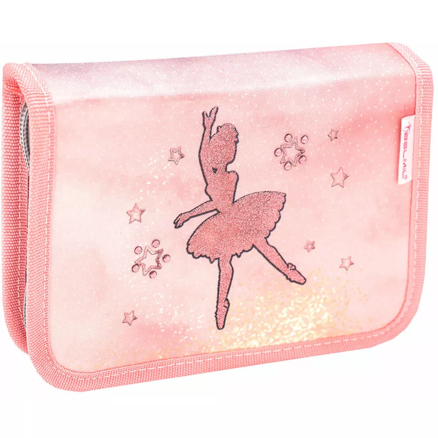 Belmil Schulranzen Classy Schulranzen Set 5-teilig mit Brustgurt Ballerina Black Pink