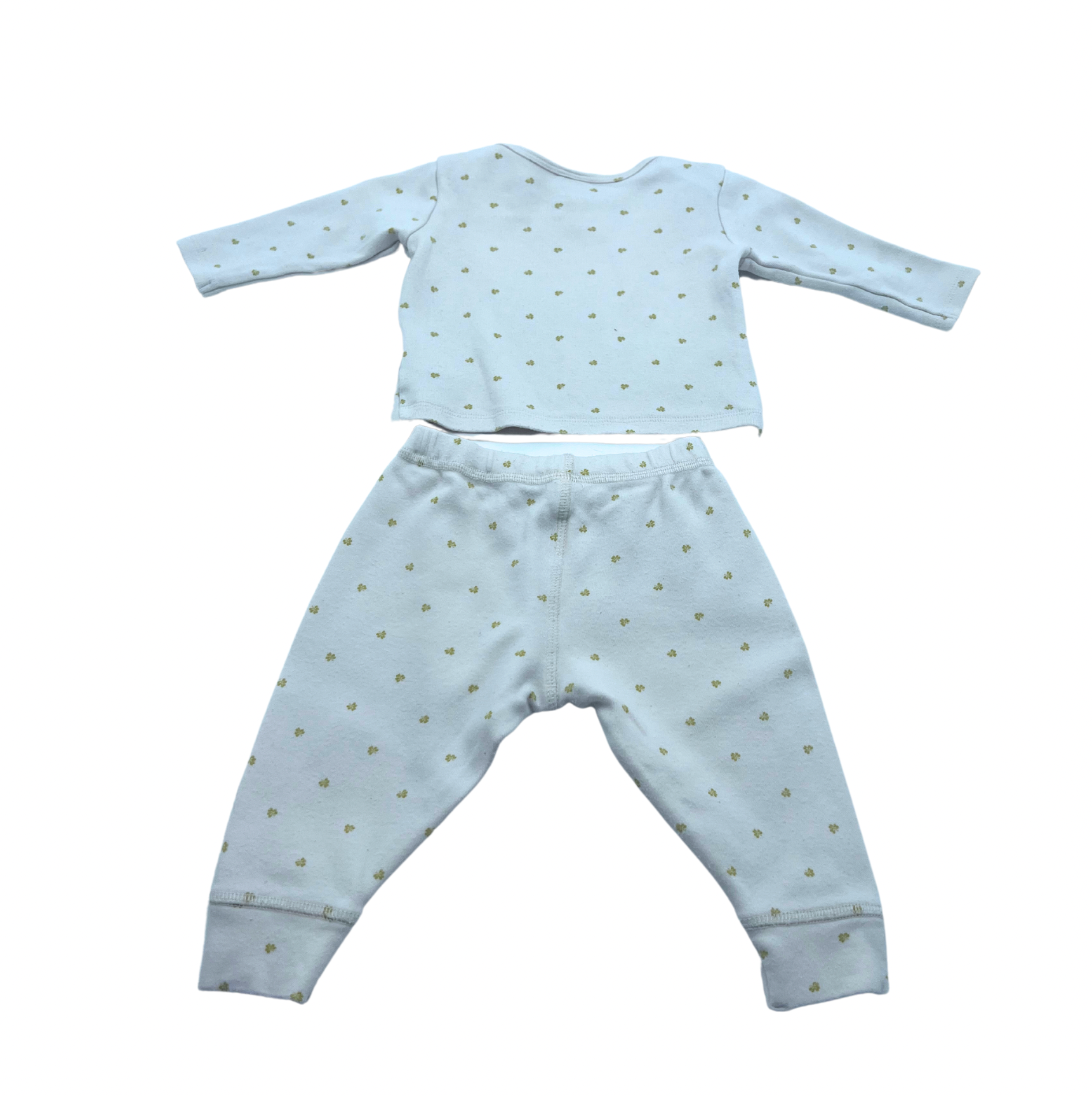 Pyjama bébé blanc - 6 mois | Blanc