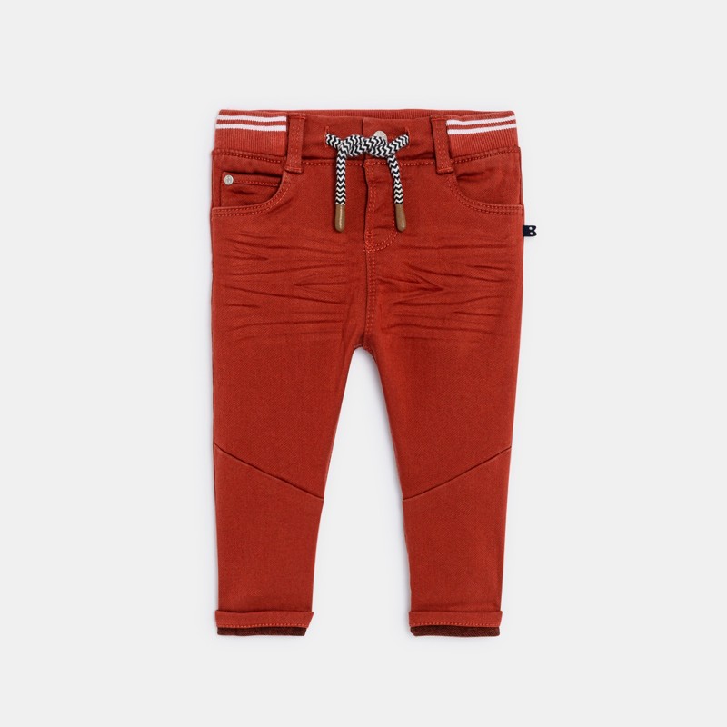 Jean denim confort ultra stretch rouge bébé garçon Orange
