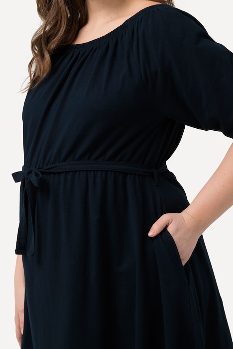 Bellieva Kleid, A-Linie, U-Boot-Ausschnitt, weiter Halbarm