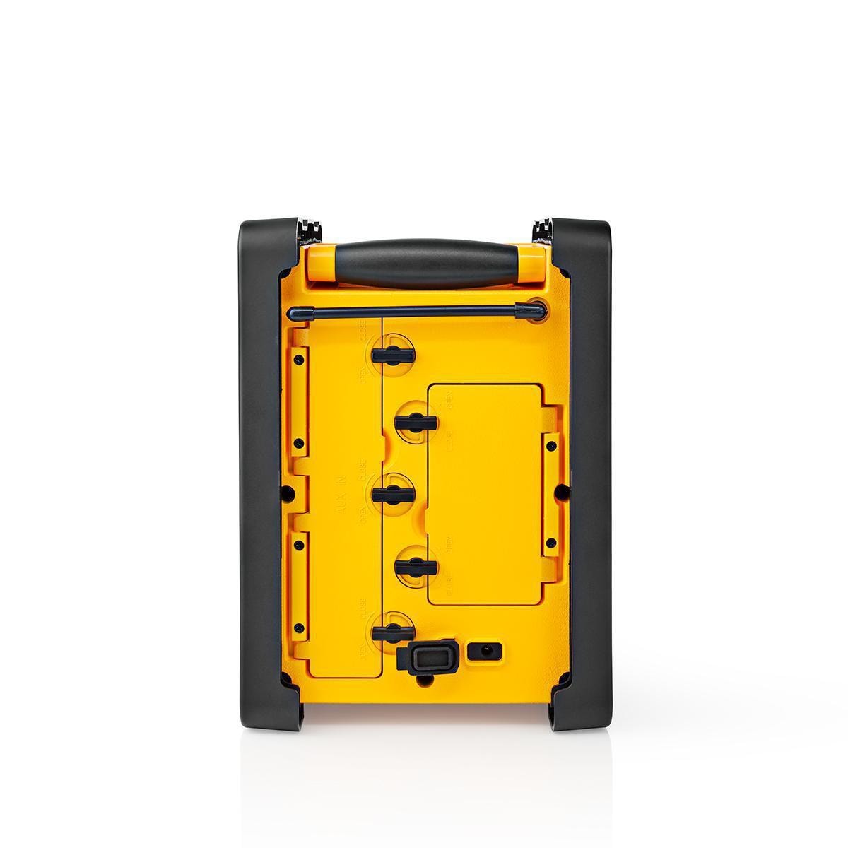 Nedis FM-radio | Jobsite Radio | FM | Batteri drevet / Nettstrøm drevet | Digitalt | 15 W | Skjermstørrelse: 2.2 