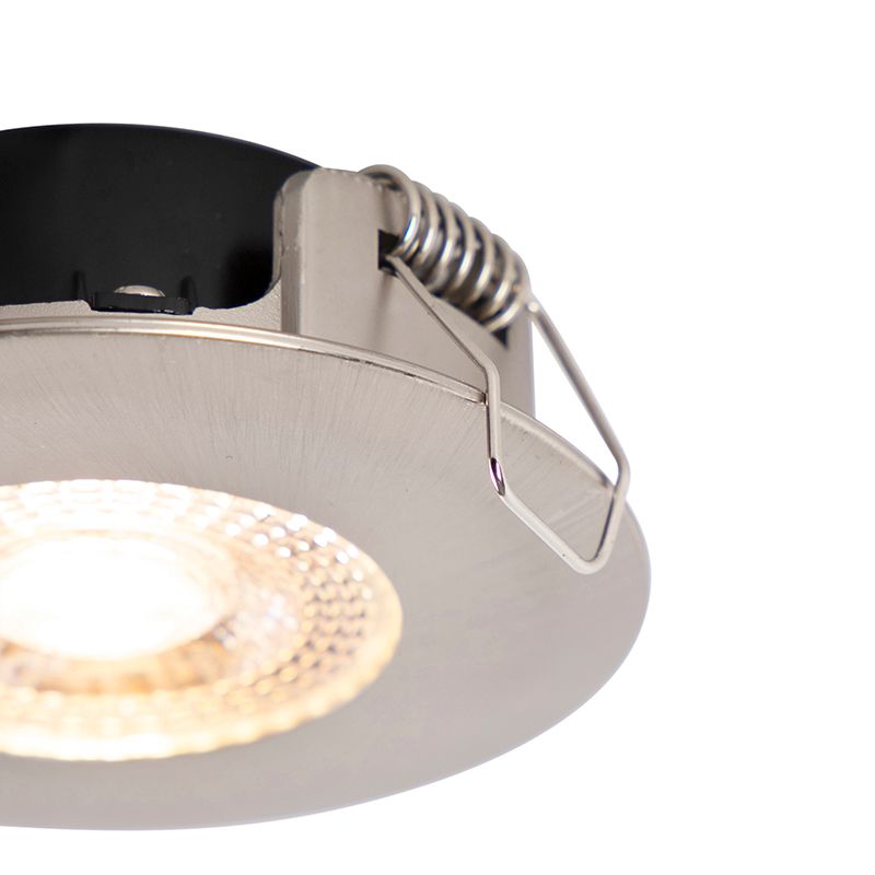 Inbouwspot zilver incl. LED 3-staps dimbaar IP44 - Ulo
