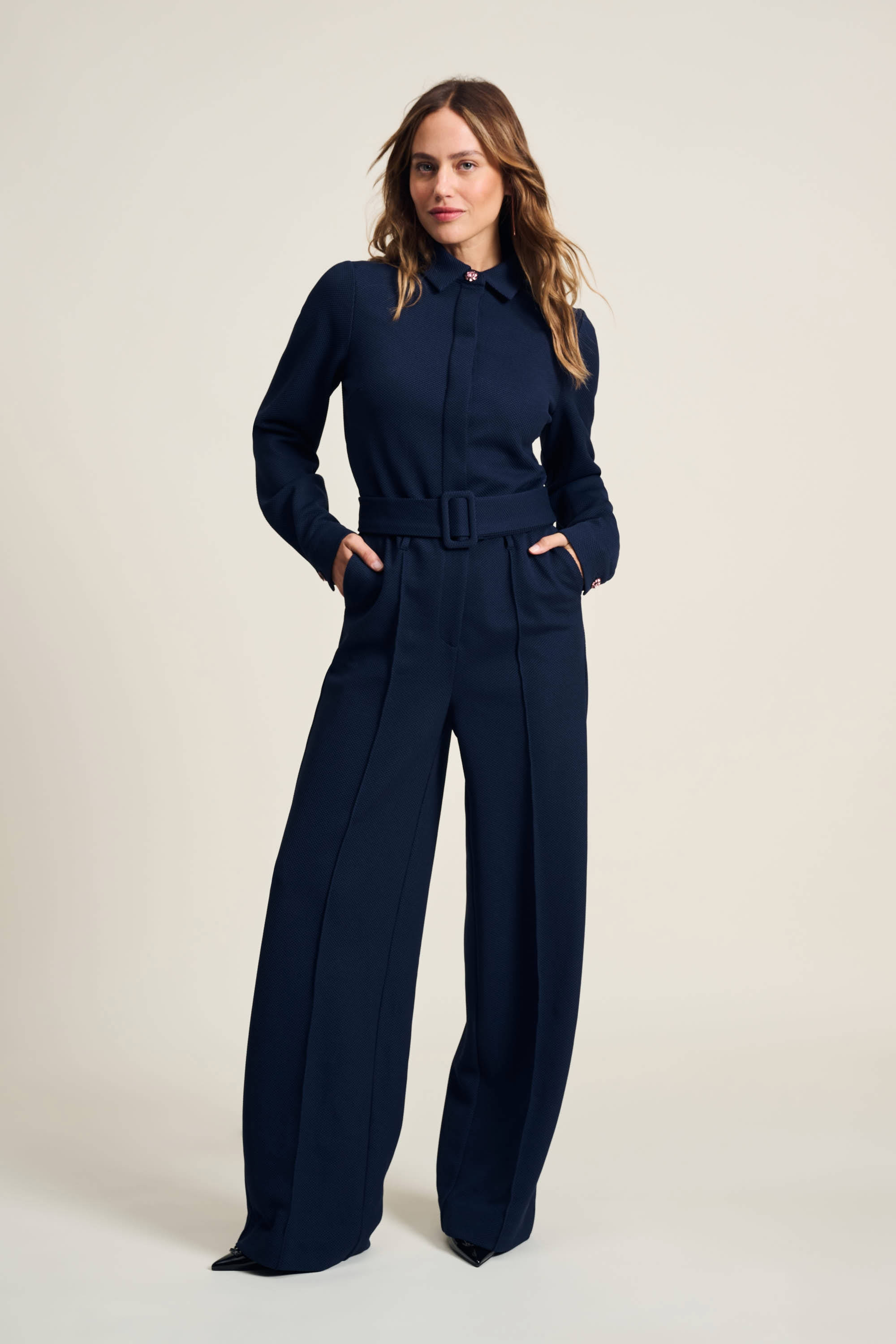 POM Amsterdam jumpsuit donkerblauw