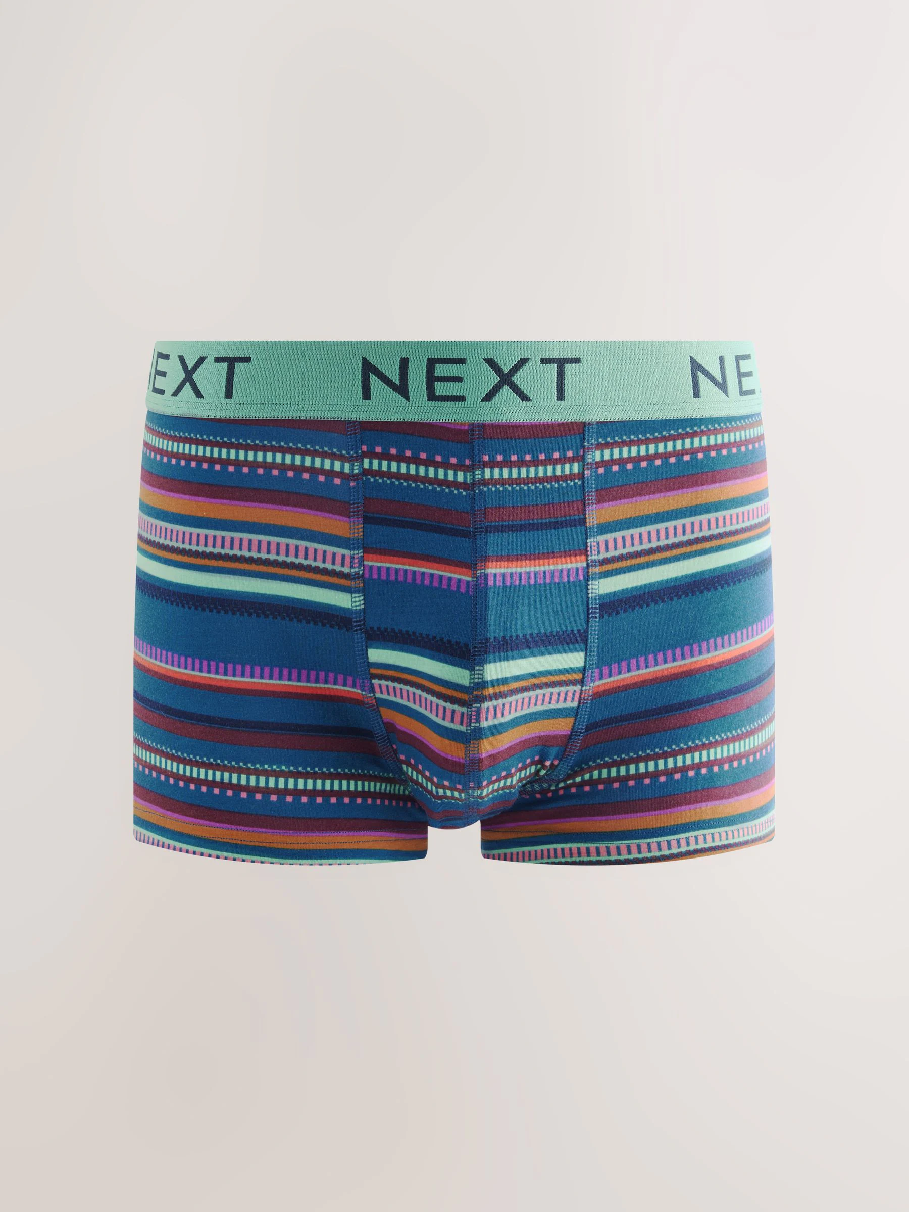 Marine/Bordeauxrode Strepen - Verpakking van 8 - 5 Hipsterboxershorts